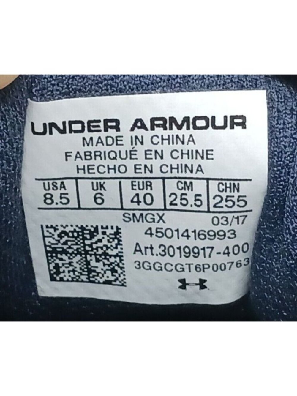 Under Armour Charged 257 Womens Shoes Sneakers Size 8.5 Blue 3019917-400 #2-3 - Picture 8 of 10